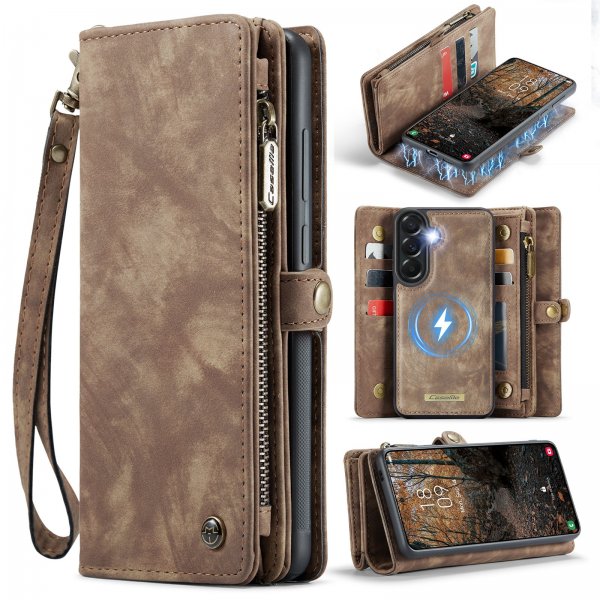CaseMe Samsung Galaxy A57 Etui 008 Series Avtakbart Deksel Brun