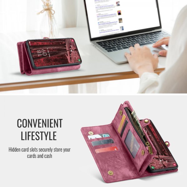 CaseMe Samsung Galaxy A57 Etui 008 Series Avtakbart Deksel Rød