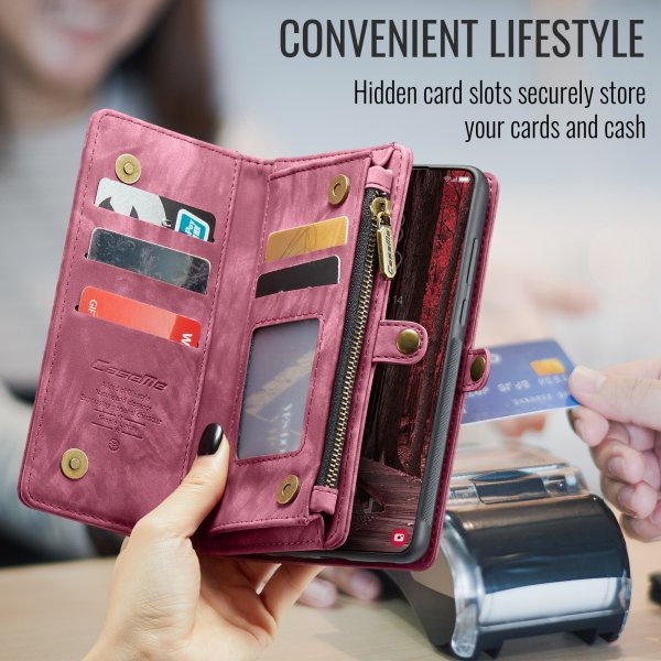 CaseMe Samsung Galaxy A57 Etui 008 Series Avtakbart Deksel Rød
