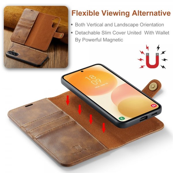 Dg.Ming Samsung Galaxy A57 Etui Avtagbart Deksel Brun