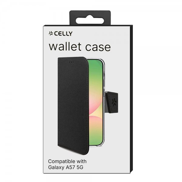 Celly Samsung Galaxy A57 Etui Wally Wallet Case Svart