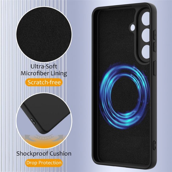 Samsung Galaxy A57 Deksel med Stropp Silikon MagSafe Svart