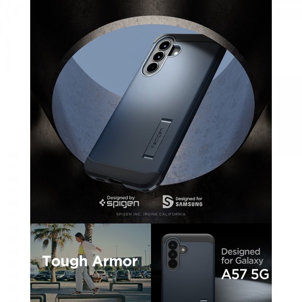 Spigen Samsung Galaxy A57 Deksel Tough Armor Metal Slate