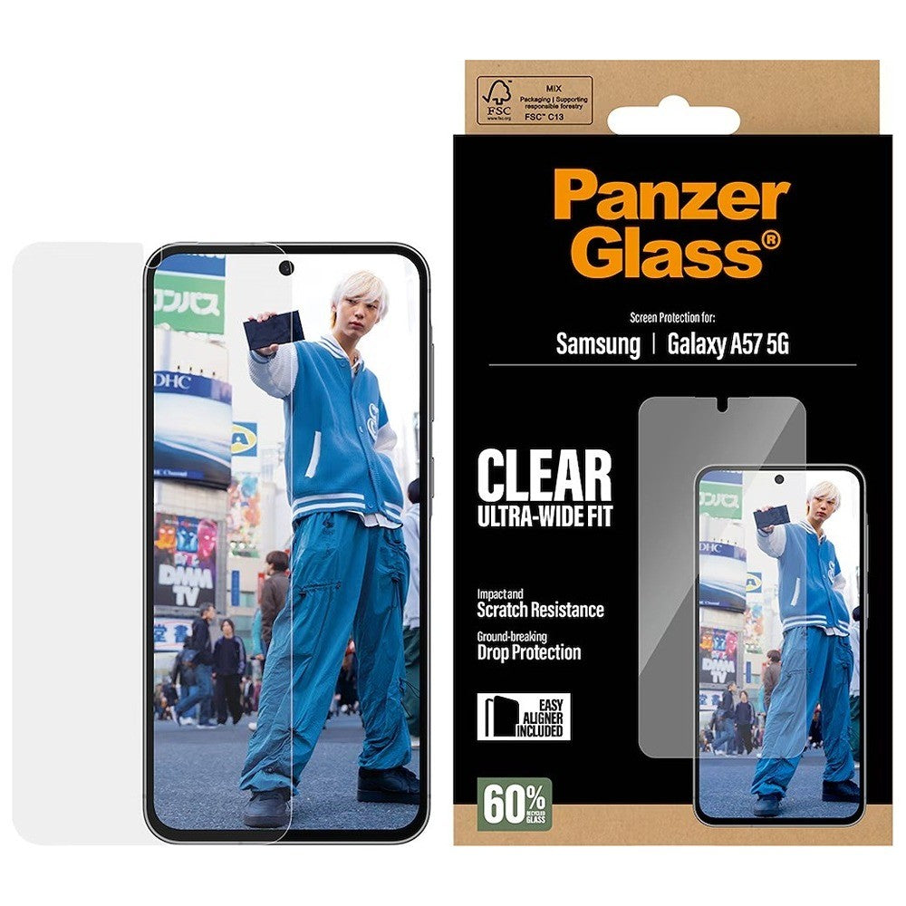 PanzerGlass Samsung Galaxy A57 Skjermbeskytter Ultra-Wide Fit EasyAligner