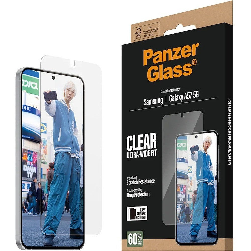 PanzerGlass Samsung Galaxy A57 Skjermbeskytter Ultra-Wide Fit EasyAligner