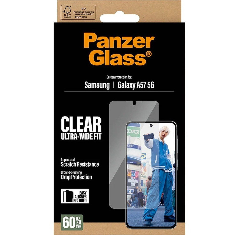 PanzerGlass Samsung Galaxy A57 Skjermbeskytter Ultra-Wide Fit EasyAligner