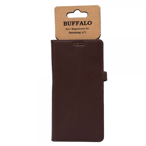 Buffalo Samsung Galaxy A71 Etui Buffalo Löstagbart Deksel Brun