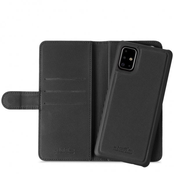 holdit Samsung Galaxy A71 Etui Wallet Case Magnet Svart