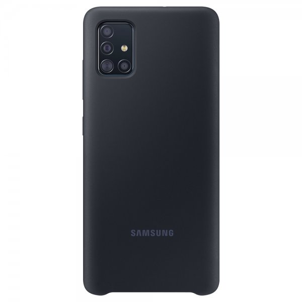 Samsung Original Galaxy A71 Deksel Silikoni Cover Svart