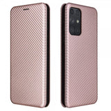 Samsung Galaxy A72 Etui Karbonfibertekstur Rosegull