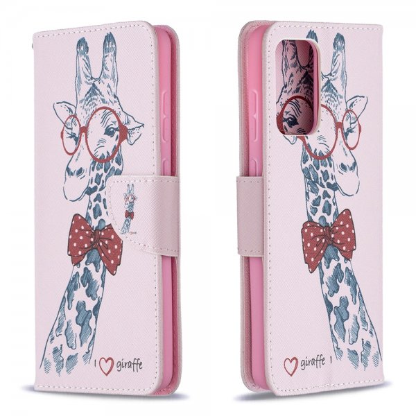 Samsung Galaxy A72 Etui Motiv Giraff med Briller