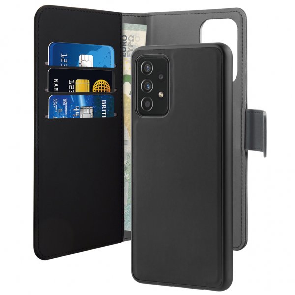Puro Samsung Galaxy A72 Etui Wallet Detachable 2 in 1 Avtakbart Deksel Svart