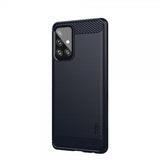 Mofi Samsung Galaxy A72 Deksel Børstet Karbonfibertekstur Blå