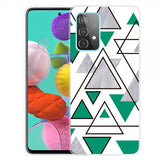 Samsung Galaxy A72 Deksel Marmortrekant Grønn