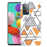 Samsung Galaxy A72 Deksel Marmortrekant Gul