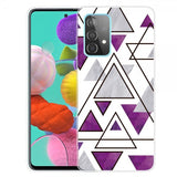 Samsung Galaxy A72 Deksel Marmortrekant Plomme
