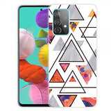 Samsung Galaxy A72 Deksel Marmortrekant Planter Mønster