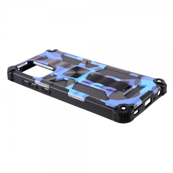 Samsung Galaxy A72 Deksel med Magnet Stativfunksjon Camouflage Blå