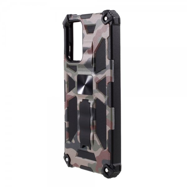 Samsung Galaxy A72 Deksel med Magnet Stativfunksjon Camouflage Grønn