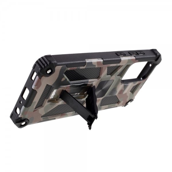 Samsung Galaxy A72 Deksel med Magnet Stativfunksjon Camouflage Grønn