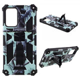 Samsung Galaxy A72 Deksel med Magnet Stativfunksjon Camouflage Lyse Blå
