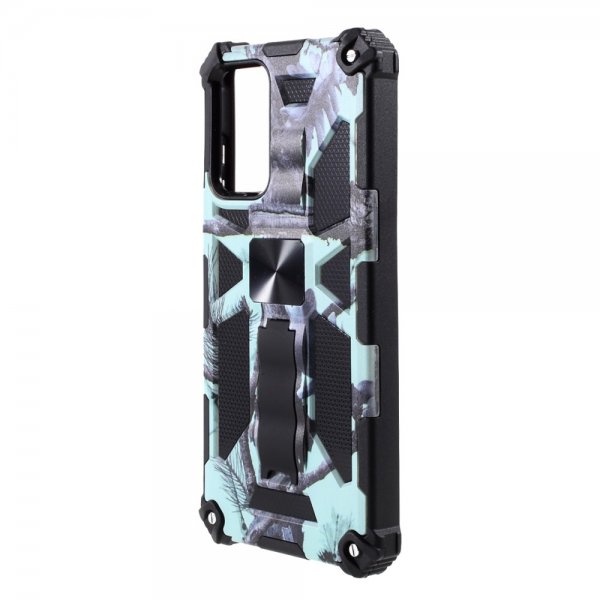 Samsung Galaxy A72 Deksel med Magnet Stativfunksjon Camouflage Lyse Blå