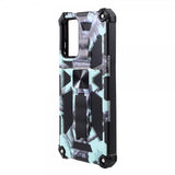 Samsung Galaxy A72 Deksel med Magnet Stativfunksjon Camouflage Lyse Blå