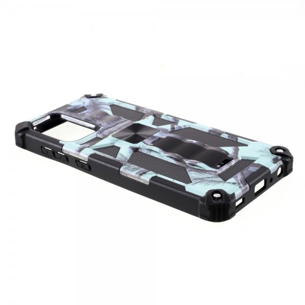Samsung Galaxy A72 Deksel med Magnet Stativfunksjon Camouflage Lyse Blå