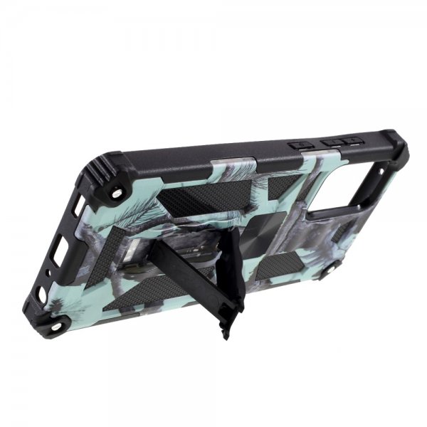 Samsung Galaxy A72 Deksel med Magnet Stativfunksjon Camouflage Lyse Blå