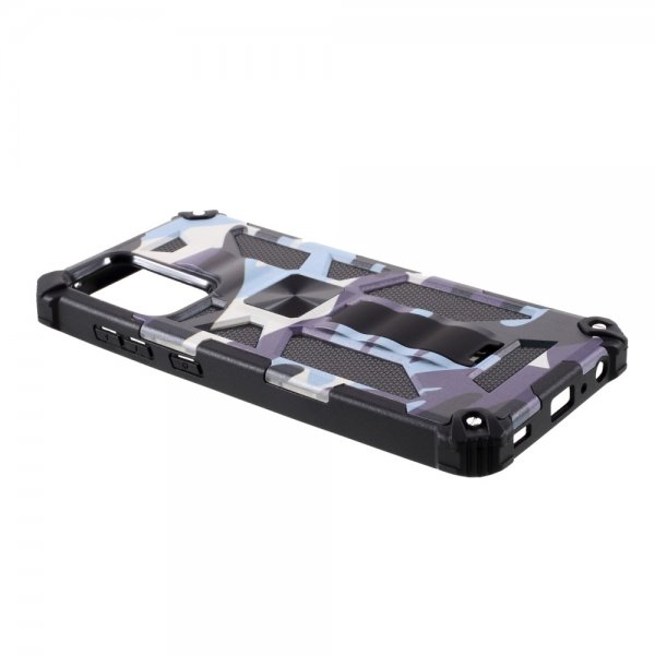 Samsung Galaxy A72 Deksel med Magnet Stativfunksjon Camouflage Navy