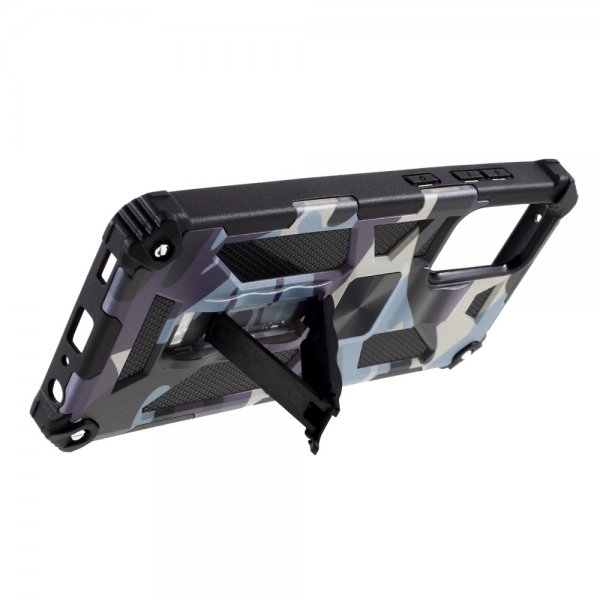 Samsung Galaxy A72 Deksel med Magnet Stativfunksjon Camouflage Navy