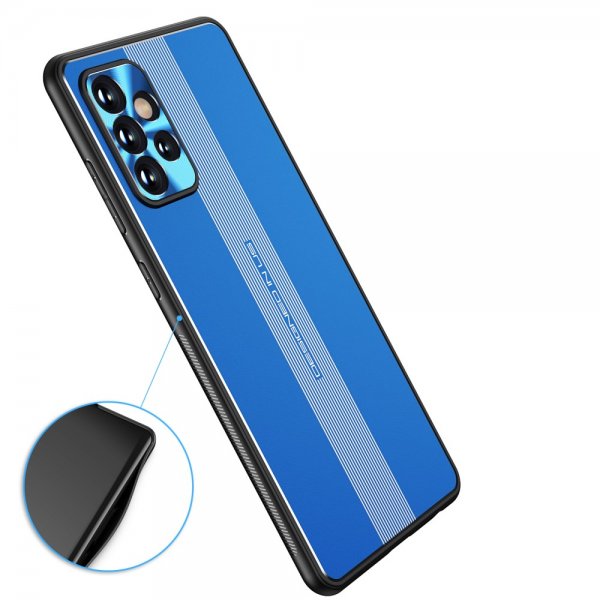 Samsung Galaxy A72 Deksel med Metallplate Blå