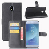 Samsung Galaxy J3 2017 Etui Litchi Svart