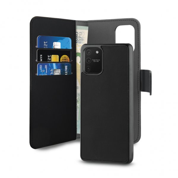 Puro Samsung Galaxy S10 Lite Etui Wallet Detachable 2 in 2 Svart