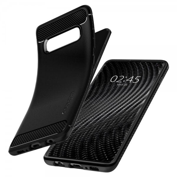 Spigen Samsung Galaxy S10 Deksel Rugged Armor Matte Black