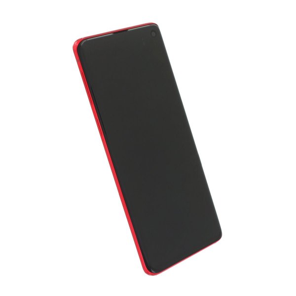 Samsung Samsung Galaxy S10 (SM-G973F) Skjerm med LCD Display Original - Rød