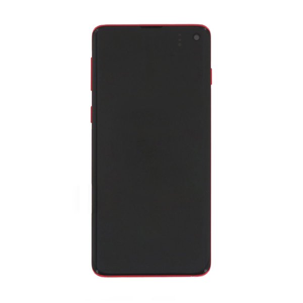 Samsung Samsung Galaxy S10 (SM-G973F) Skjerm med LCD Display Original - Rød