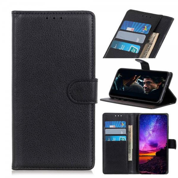 Samsung Galaxy S20 FE Etui Litchi Svart