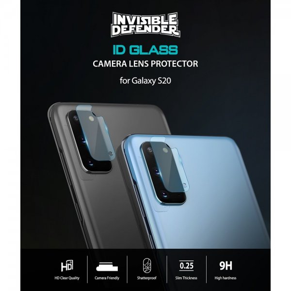 Ringke Samsung Galaxy S20 Kamerabeskytter Camera Protector Glass 3-pack