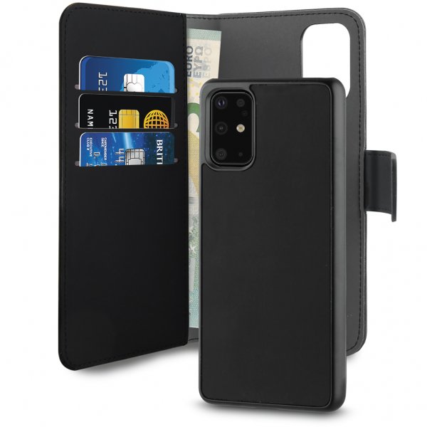 Puro Samsung Galaxy S20 Plus Etui Wallet Detachable 2 in 2 Svart