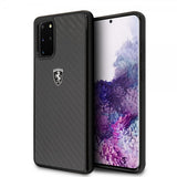Ferrari Samsung Galaxy S20 Plus Deksel Karbonfibertekstur Svart