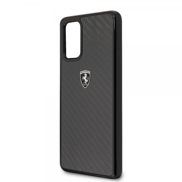 Ferrari Samsung Galaxy S20 Plus Deksel Karbonfibertekstur Svart