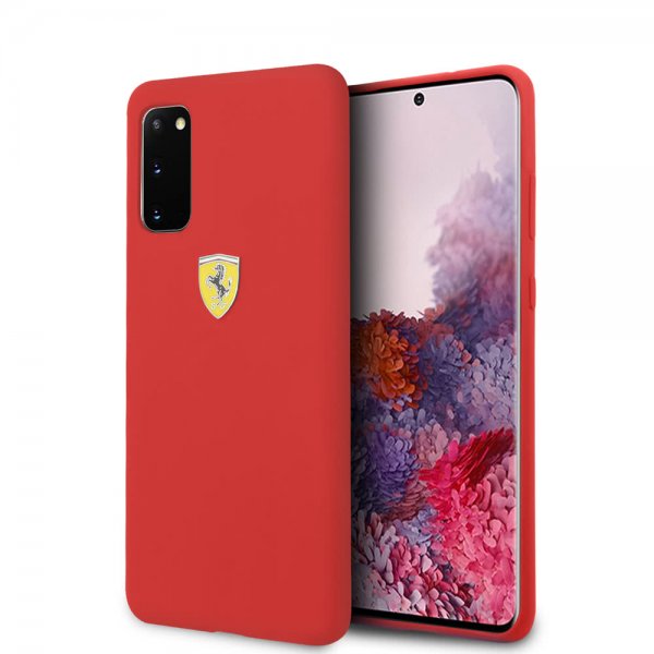 Ferrari Samsung Galaxy S20 Deksel med Logo Rød