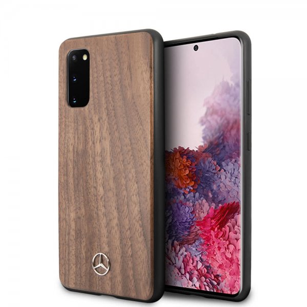 Mercedes Benz Samsung Galaxy S20 Deksel Wood Line Brun