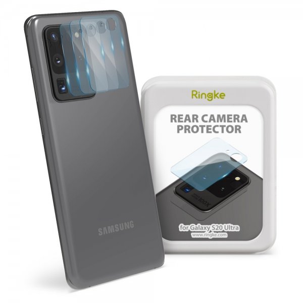 Ringke Samsung Galaxy S20 Ultra Kamerabeskytter Camera Protector Glass 3-pack