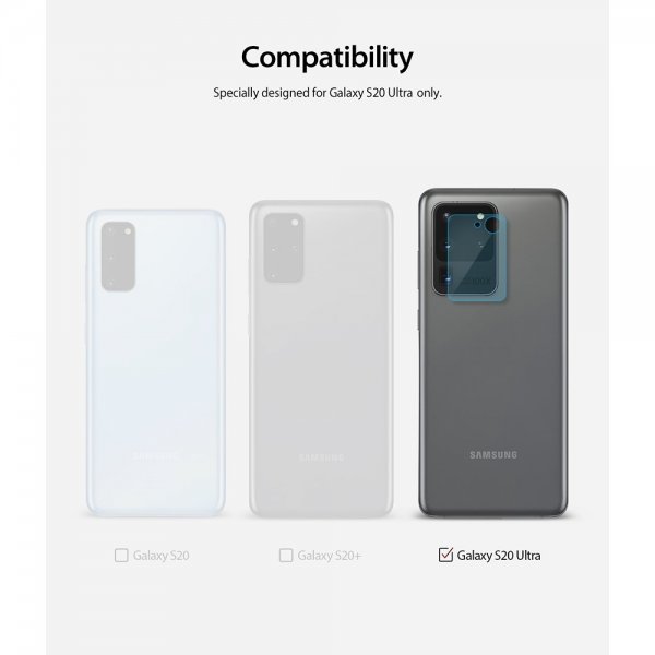 Ringke Samsung Galaxy S20 Ultra Kamerabeskytter Camera Protector Glass 3-pack