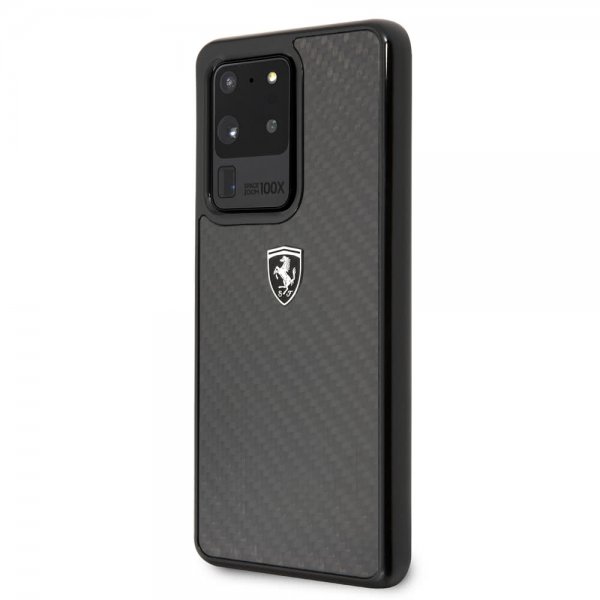 Ferrari Samsung Galaxy S20 Ultra Deksel Karbonfibertekstur Svart