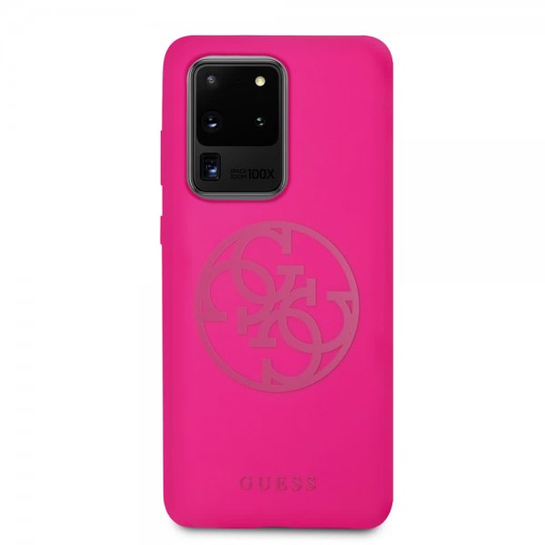 Guess Samsung Galaxy S20 Ultra Deksel med Logo Magenta
