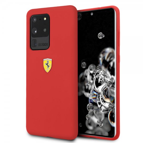 Ferrari Samsung Galaxy S20 Ultra Deksel med Logo Rød