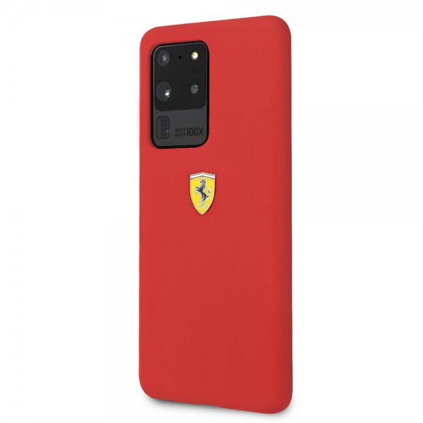 Ferrari Samsung Galaxy S20 Ultra Deksel med Logo Rød